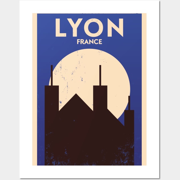 Lyon Poster Design Wall Art by kursatunsal